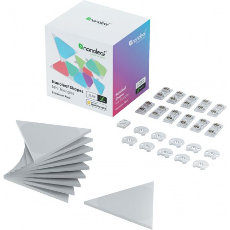 Nanoleaf | Shapes Triangles Mini Expansion Pack (10 panels) | 1 x 0.54 W | 16M+ colours | 2.4GHz WiFi b/g/n - 4